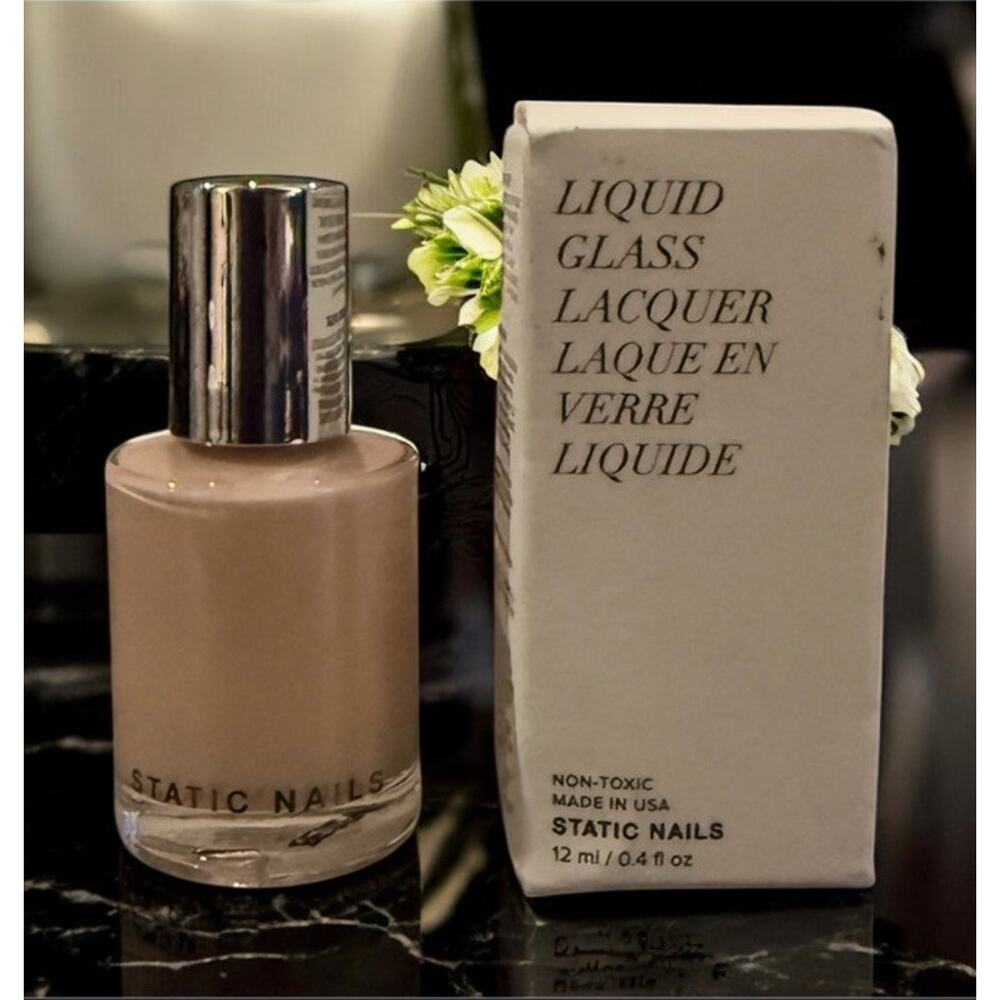 STATIC NAILS Liquid Glass Lacquer .4 Fl Oz / 12 mL ~ SKINNY DIP ~ NEW IN BOX